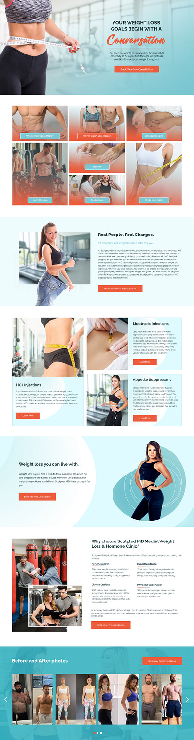 Weight-loss Goals landing page design banner design graphic design graphics design landing page design photoshop ui ux design web design website website design