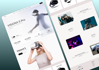 VR Headset Website UI Design | Trending 2024 app design latest design trends ui design ux design vr vr headset website design webiste design