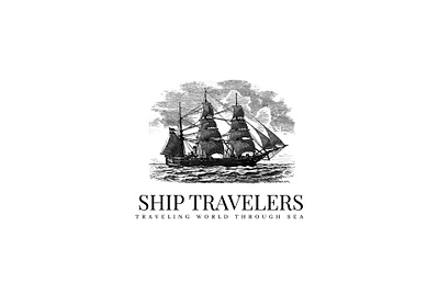 🚢 Set sail with timeless elegance!⚓ Introducing our latest logo artwork branding cool creative design graphic design logo professional ship traditional traveling vector vintage