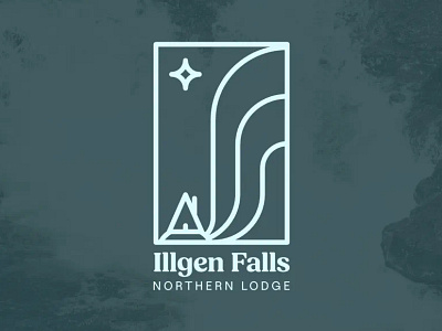 Illgen Falls Northern Lodge Identity branding clean environment hotel hotel brand hotel identity identity line linework lodge logo mark minimal minnesota nature north shore resort sustainability