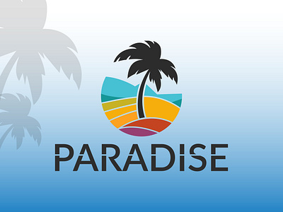 Travel Destinations Agency Logo beach beach logo branding graphic design logo logo design minimal minimal logo paradise travel destinations agency travel logo