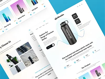 Bottle Landing Page Design creativedesign design landingpage modern product ui uiux website websitedesign