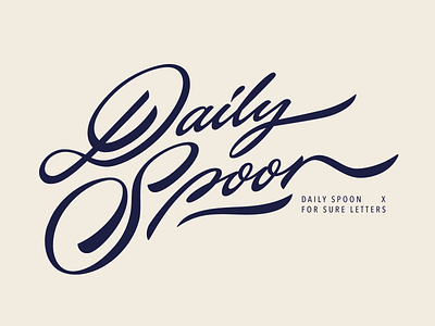 Daily Spoon calligraphy classy custom daily flow graphic handtype handwritten identity lettering logo script signature sophisticated spoon superfoods type