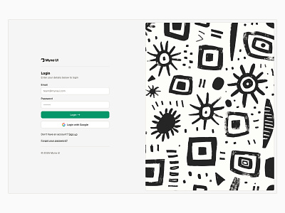 Login with Patterns 🪴 auth authentication button buttons design input landing landing page login minimal saas sign up ui web design
