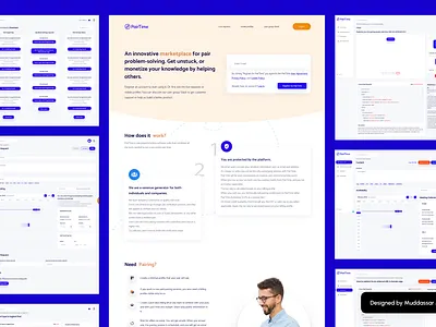 Blue Light: PairTime UI/UX app ui design application design branding creative ui design dashboard design design graphic design illustration landing page design logo minimal ui design ui ux web design web designer web ui ux design website ui design