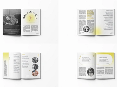 Magazine Layouts diseño editorial editorial editorial design female feminist graphic design layout magazine poems poet revista