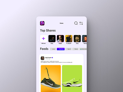 Social Media App - UIUX Figma `designthinking`