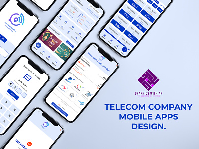 Telecom Company Mobile Apps Design. apps design branding design landing page design mobile apps design telecom company telecom company apps design ui ui design ux design