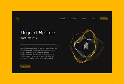 Cyber Space - Home Page UI Design adobe illustrator branding design figma graphic design prototype design ui ux web design