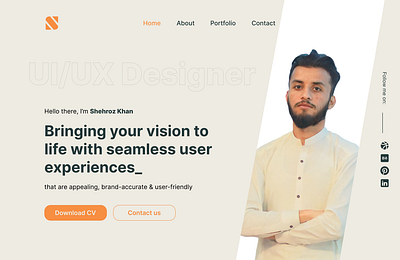 Portfolio Website Landing Page figma graphic design ui uidesign uiux webdesign