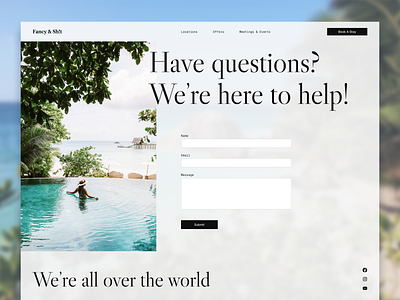 Contact Page Design Exploration for an Elegant Hotel brand design contact form design contact page contact page design design form design graphic design graphic designer typography ui ux