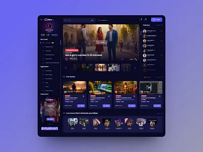 Videostreaming plateform UIUX designed in figma, XD and Sketch designcritique.