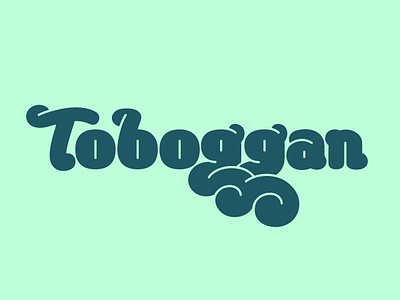 Toboggan branding custom type design graphic design lettering logo print typography wordmark