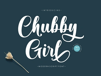 Chubby Girl Script awesomefont font illustrations