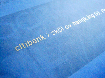 Citibank - Print brochure graphic design print