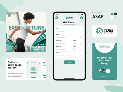 TDEE Calculator - App Design android app app app design branding calculator calculator app design figma green illustration ios ios app logo logo design mathematics mobile app tdee tdee calculator ui ui design