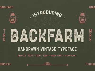 Backfarm – Handrawn Vintage Font font fonts logo typeface vintage font