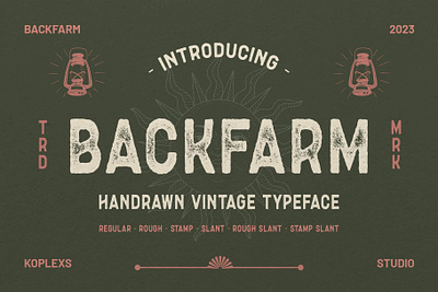 Backfarm – Handrawn Vintage Font font fonts logo typeface vintage font