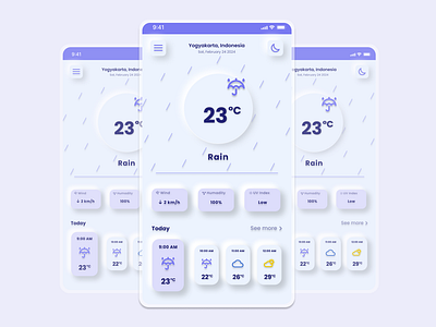 Neumorphism weather app app cuaca design neumorfism neumorfisme neumorphism ui uiux ux weather