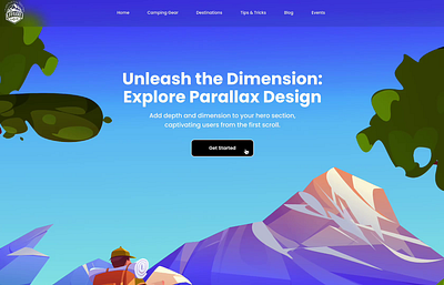 Hero Section with Parallax Effect animation design figma hero illustration parallax website