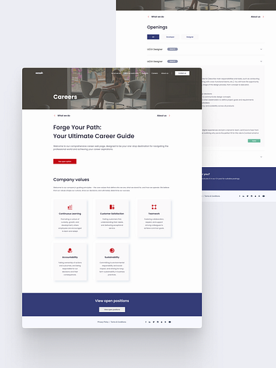 Careers Pages / Desktop Web View careers designers graphic design ui ux web