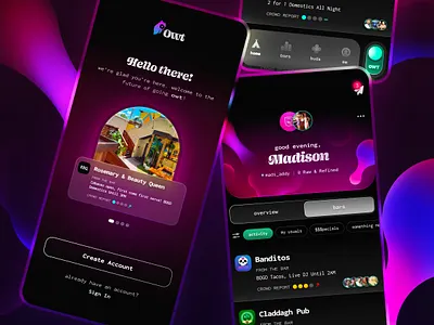 Mobile App Concept: Going Owt app app design application concept application design design figma mobile mobile application mobile design mobile interface ui uiux user interface