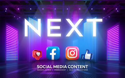 Next ads branding clothing engagement facebook graphic design intagram mens meta posts soclal media sportswear womens