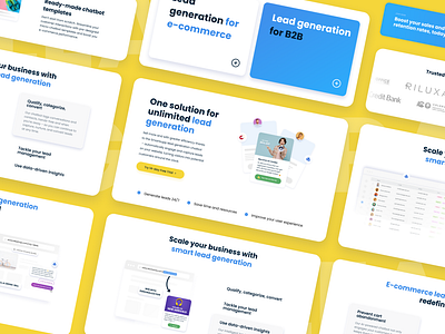 SaaS landing page: lead generation chatbot branding graphic design landing page landing page ideas saas landing page saas website design ui ui design ux design website design