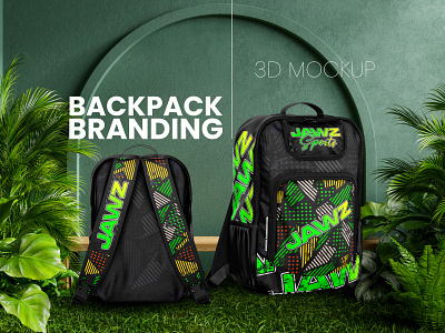 Backpack Branding & 3D Mockup 3d branding design graphic design illustration logo mockup ui ux vector