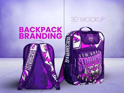 Backpack Branding & 3D Mockup 3d branding design graphic design illustration logo mockup ui ux vector