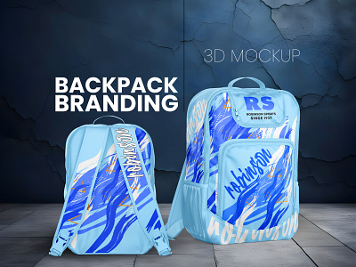 Backpack Branding & 3D Mockup 3d branding design graphic design illustration logo mockup ui ux vector