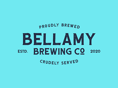Bellamy Brewing Co. Wordmark beer branding brew brewing craft beer design graphic design identity illustration logo mark pirate wordmark