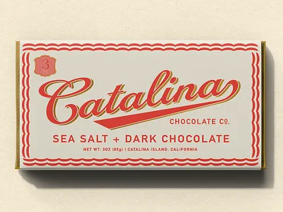 Catalina Chocolate Co. brand design branding candy bar candy design chocolate chocolate bar chocolate bar packaging food food branding food packaging los angeles packaging packaging design retro vintage vintage design vintage logo vintage packaging vintage packaging design wes anderson