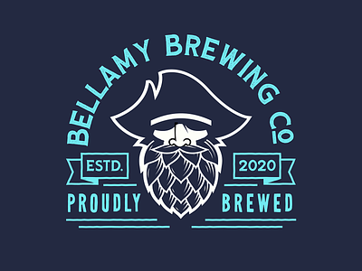 Bellamy Brewing Alt. Badge beer branding brew brewing craft craft beer design graphic design identity illustration logo mark pirate