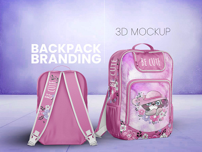 Backpack Branding & 3D Mockup 3d branding design graphic design illustration logo mockup ui ux vector