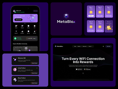 Metablox Web3 Project branding mobile mobile app rewards ui web web3 website