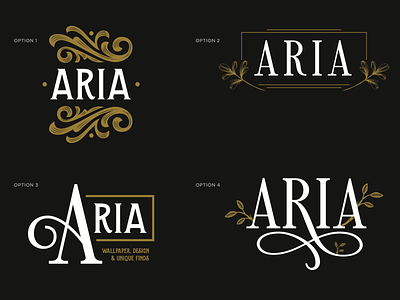 Aria: Logo Design art direction art nouveau branding concepts creative direction design graphic design identity identity design interior design logo logo design small business