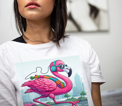 City Flamingo 1 city flamingo graphic design music t shirt