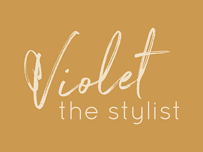 Violet the Stylist Wordmark branding design graphic design hair identity illustration logo mark salon stylist