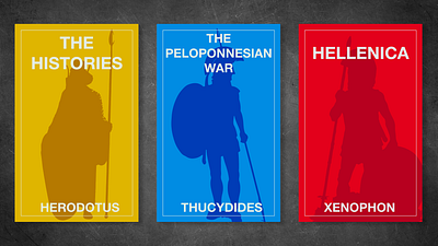 Minimalist Covers I - The Greek Histories blue book branding clean cover design ebook feedback graphic design greek illustration india light minimalist primary public domain red simple ux yellow