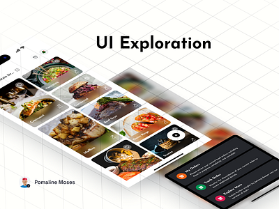 UI Exploration (Food) app design food thinking ui uiux ux