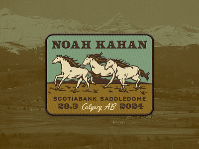 Noah Kahan World Tour 2024 Patch - Calgary calgary canada horses noah kahan patch stampede vintage
