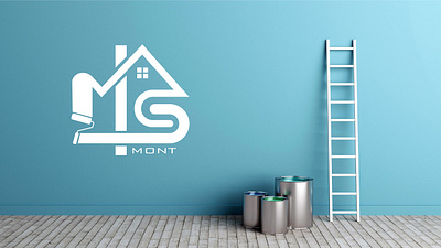 Wall painting Logo MS mont design graphic design logo vector