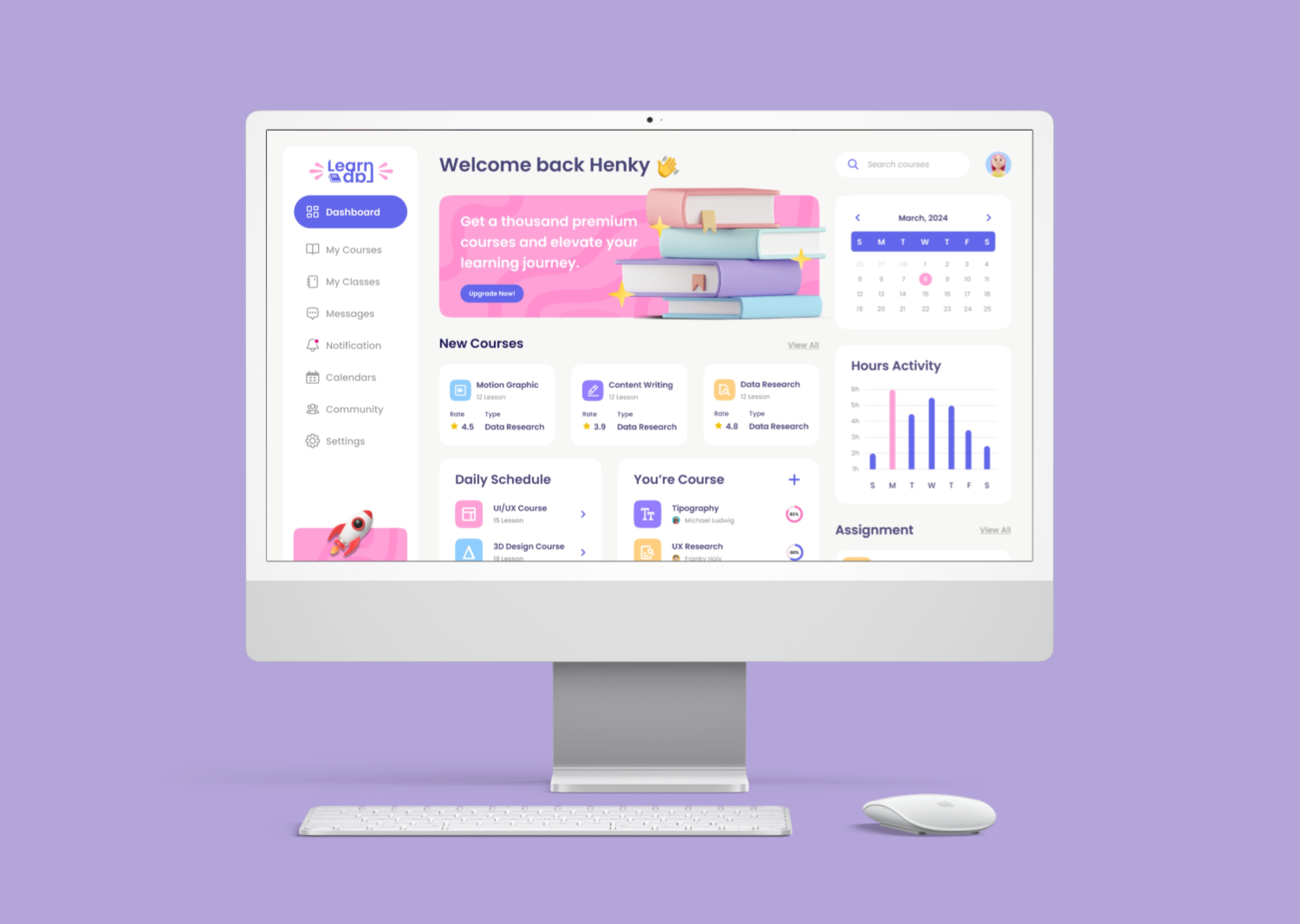 Learn Lab - Courses Platform 3d course courses dashboard graphic design landing page ui
