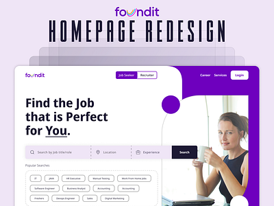 Foundit.com - Homepage Redesign design foundit grid homepage job landing modern ui ux web