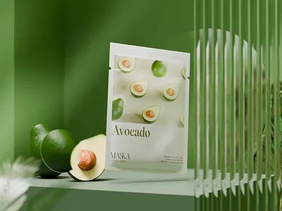 3D Sheet Mask Packaging Asset - Maska 3d 3d art 3d design 3d illustration 3d modeling blender 3d design illustration illustration art illustrator render