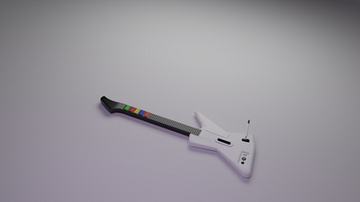 3D modeling of the Guitar Hero guitar 3d 3d modeling blender design graphic design illustration project