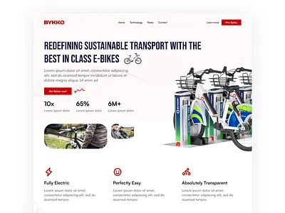 E-Bikes Commuting Web Design bikes ecommerce figma landing page outdoor redesign travel ui user interface ux visual design web design website website design