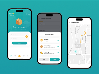Shipment Delivery App app mobile delivery app design parcel app shipment ui ux