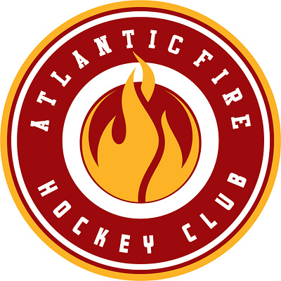 Atlantic Fire Hockey Club Logo branding design graphic design illustration logo typography